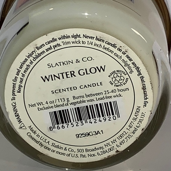 RARE 25-40 Hrs Winter Glow Single Wick Candle Bath & Body Works - Picture 4 of 9